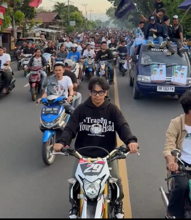 
					Gilang Makalalag Pimpin 3.000 Milenial dan Gen-Z MESRA Gelar Show of Force Dukung YSK Victory