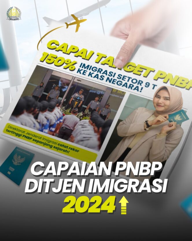 
					Capai Target PNBP 150%, Imigrasi Setor 9 Triliun ke Kas Negara