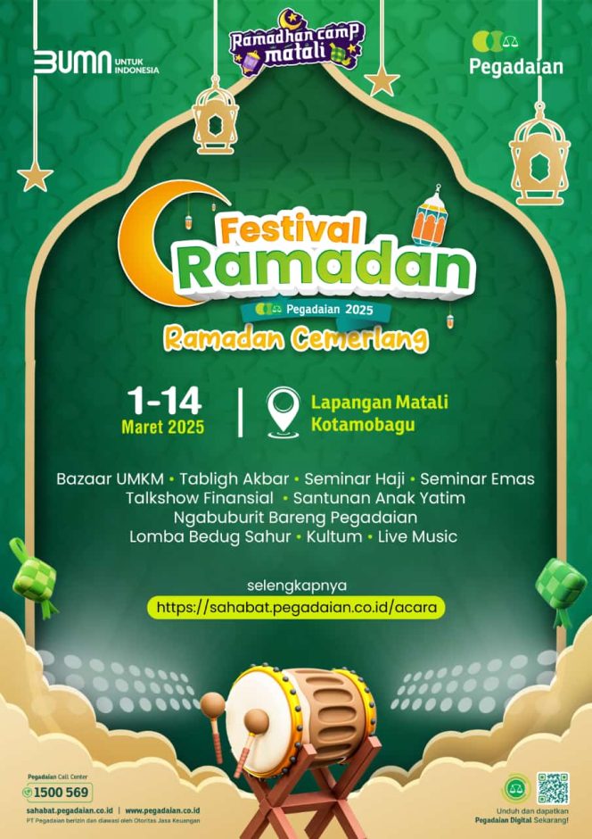 
					Soft Opening Digelar Besok, Festival Ramadan Pegadaian 2025 Kotamobagu, Sajikan Berkah, Edukasi, dan Hiburan Islami