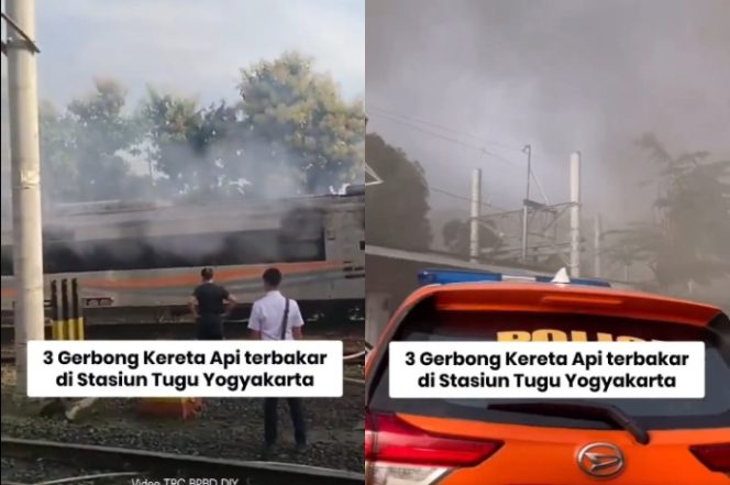 Heboh Insiden Kebakaran Gerbong Kereta Api di Stasiun Tugu Jogja, Humas KAI: Tak Ada Korban Jiwa