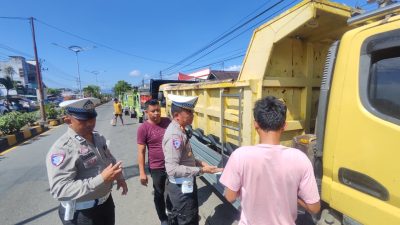 Sat Lantas dan Sat Reskrim Kotamobagu Gencar Tertibkan Sopir Ngetem di SPBU, Antre BBM Tak Lagi Semerawut
