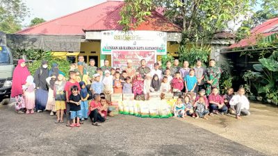 Sambut HUT Ke-80 TNI, Kodim 1303/Bolmong Berbagi Kasih ke Panti Asuhan Ar-Rahman