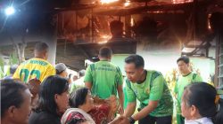 Kapolres Kotamobagu AKBP Irwanto SIK MH, Gerak Cepat Salurkan Bantuan Korban Kebakaran Kelurahan Tumobui