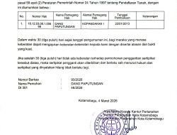 Pengumuman Tentang Sertipikat Hilang