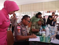 Kapolres Kotamobagu Hadir di Aksi Donor Darah HUT TNI, Semangat Kemanusiaan Mengalir
